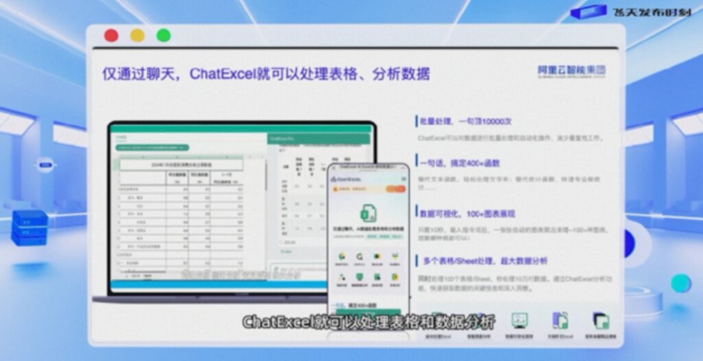 ChatExcel亮相阿里云飞天发布时刻，携手百炼MCP平台开启智能办公新时代