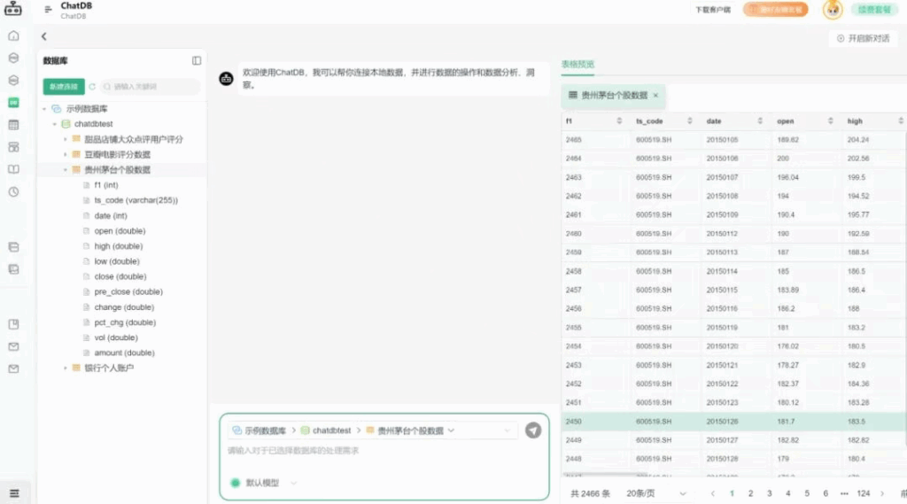 ChatDB直接对话数据库!ChatExcel全新升级