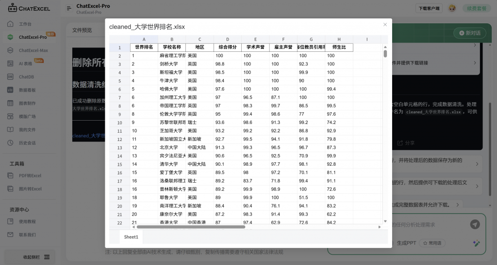 【Excel处理】数据清洗