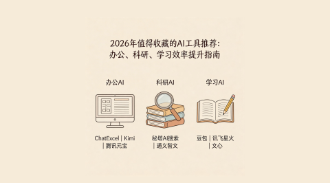 2026年值得收藏的AI工具推荐：办公、科研、学习效率提升指南
